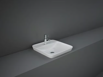 RAK-VARIANT - Semi-inset square ceramic washbasin by RAK Ceramics - view 3